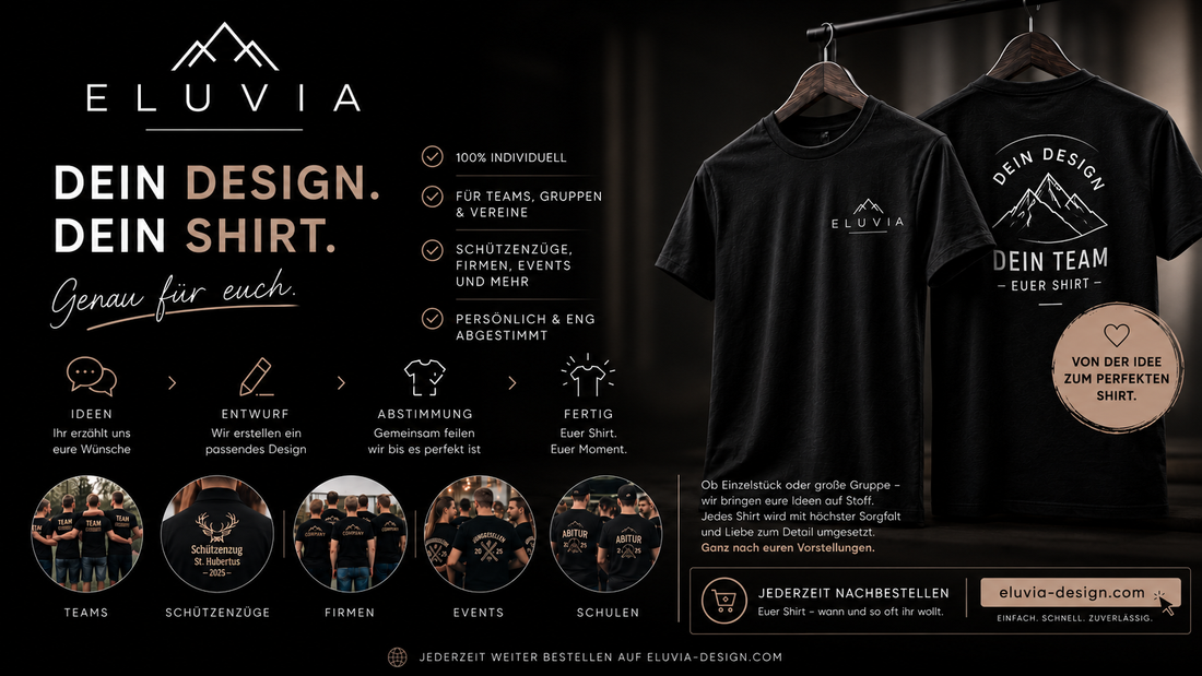 Dein Design. Dein Shirt. Genau für euch.
